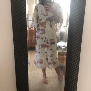 WAYF eyelet floral print dress